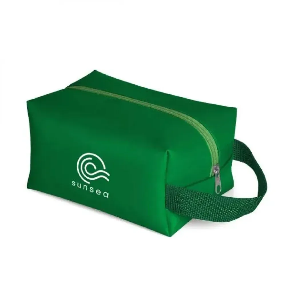 NECESSAIRE C/ ALÇA EM MATERIAL SINTÉTICO - VERDE