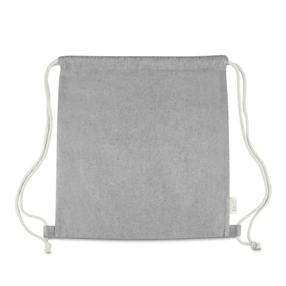 Sacola/Mochila em algodão mescla reciclado 140g/m²