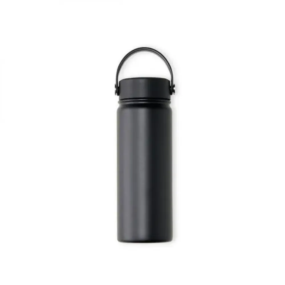 GARRAFA DUPLA CAMADA NA COR PRETA - 550 ML