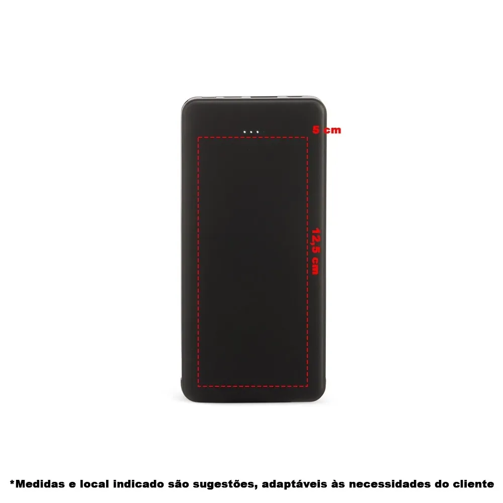 Power Bank 10.000mAh com Indicador LED