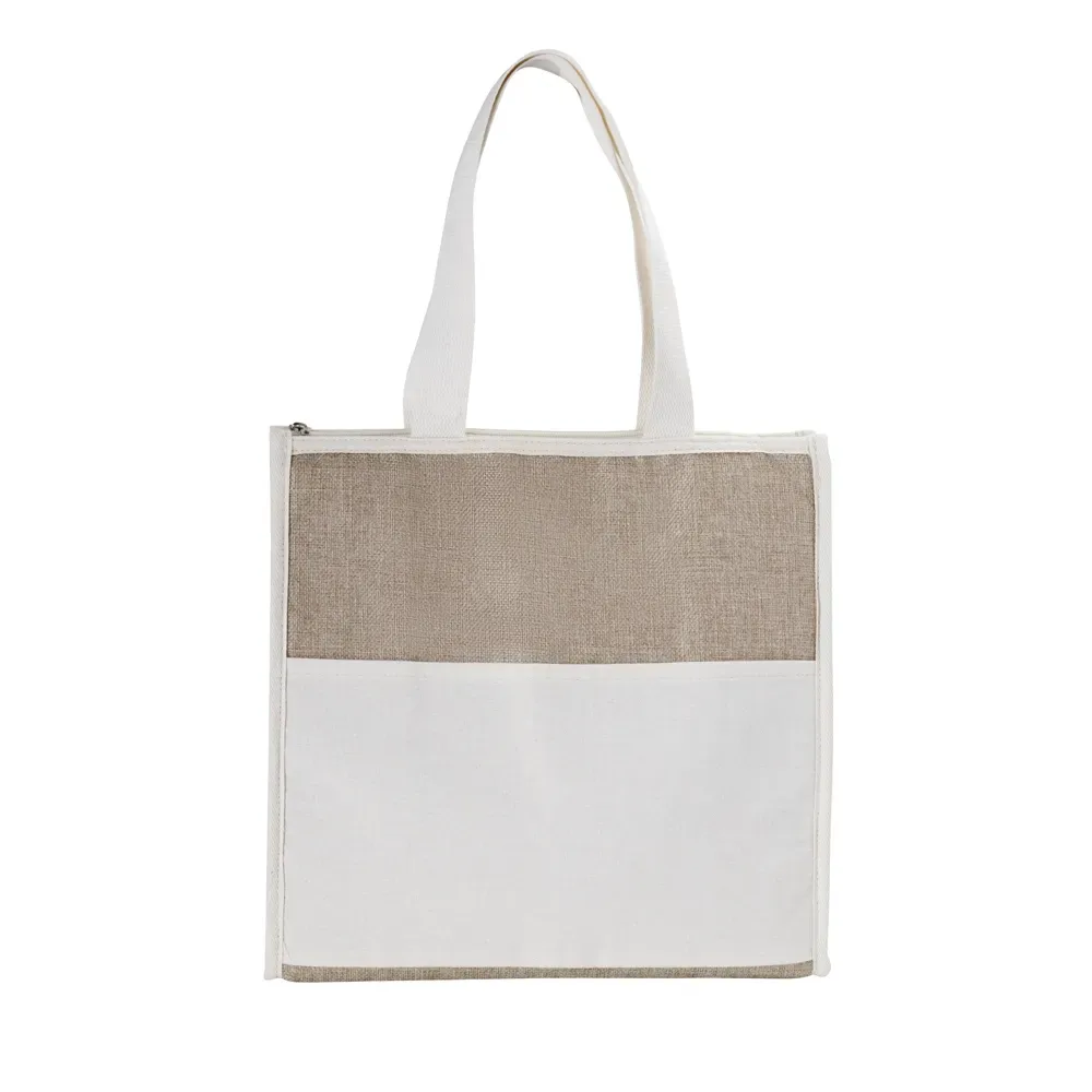 Bolsa Térmica em algodão e Juta sintética (34x34x16cm)