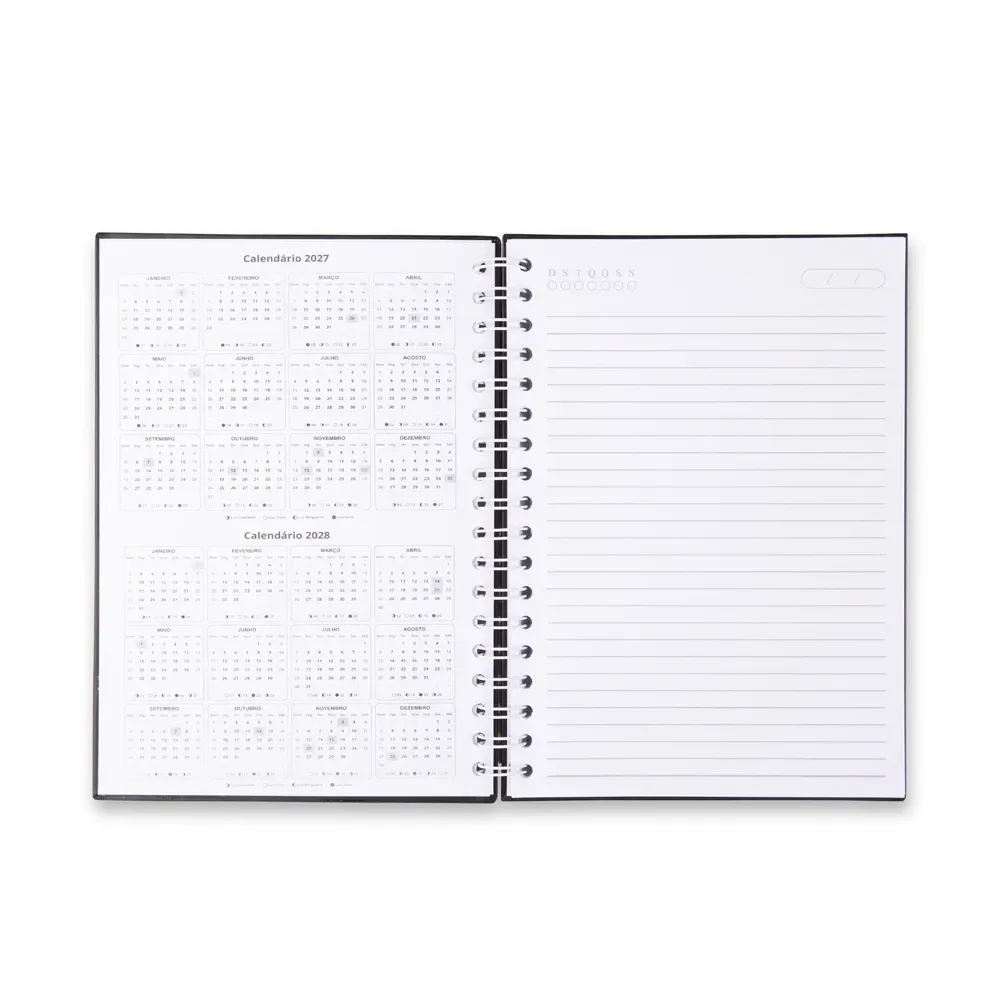 Caderno Capa Fosca Com Pauta