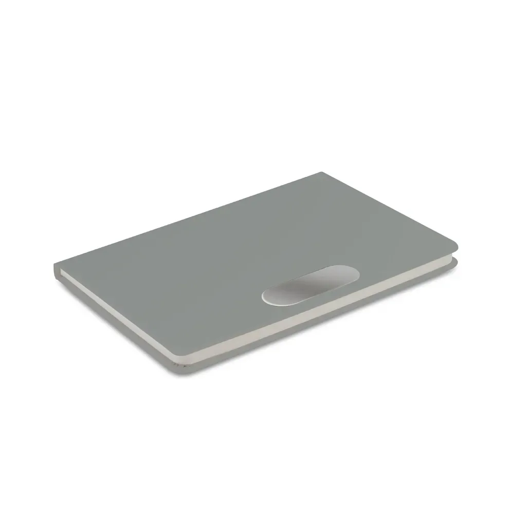 Caderno em PU com placa em metal