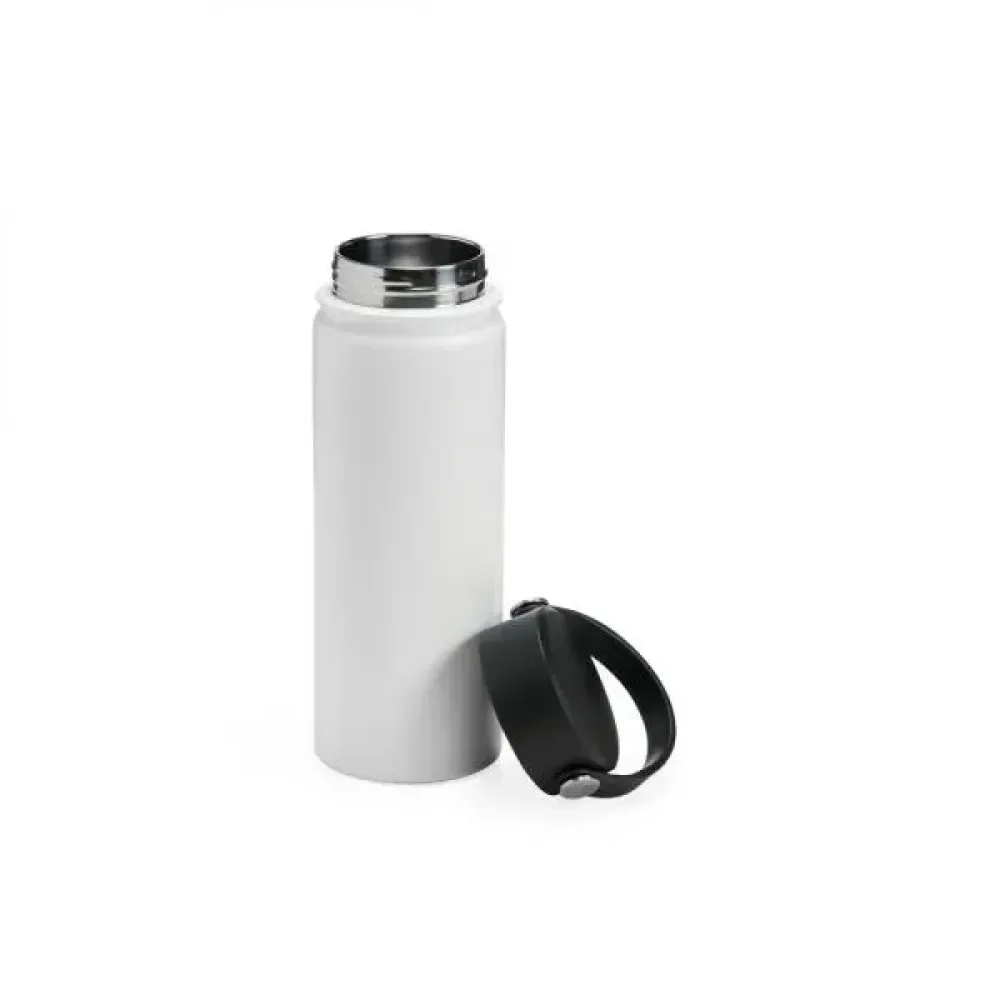 GARRAFA DUPLA CAMADA NA COR BRANCA - 550 ML