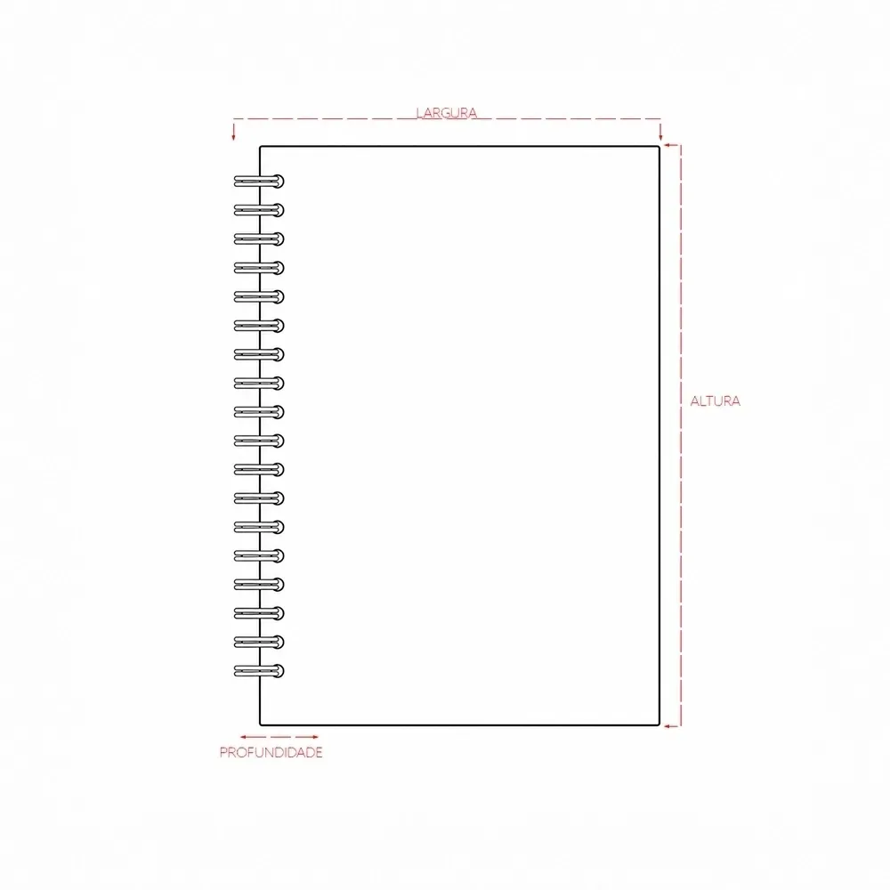 Caderno Capa Fosca Com Pauta