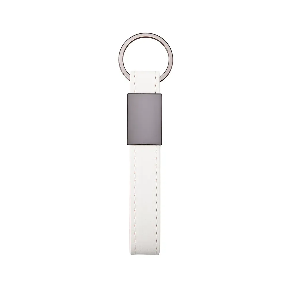 Chaveiro Metal com Couro Sintético