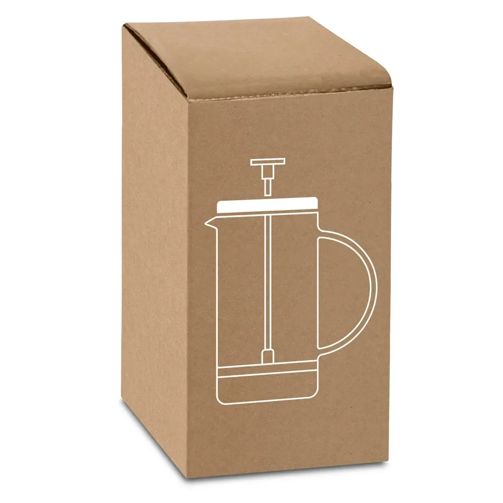 JENSON. Cafeteira em vidro borossilicato com tampa em aço inox 600 mL