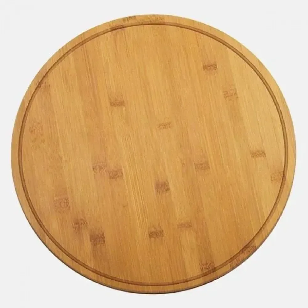CONJ. PARA PIZZA EM BAMBU/MADEIRA/INOX 35 CM - 11 PÇS