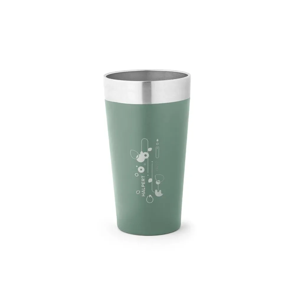 HALPERT. Copo de viagem em aço inox térmico, com parede dupla isolada a vácuo 540 mL