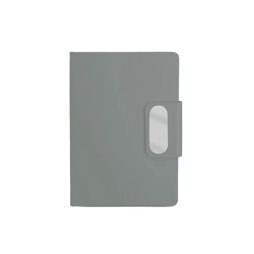 Caderno em PU com placa em metal