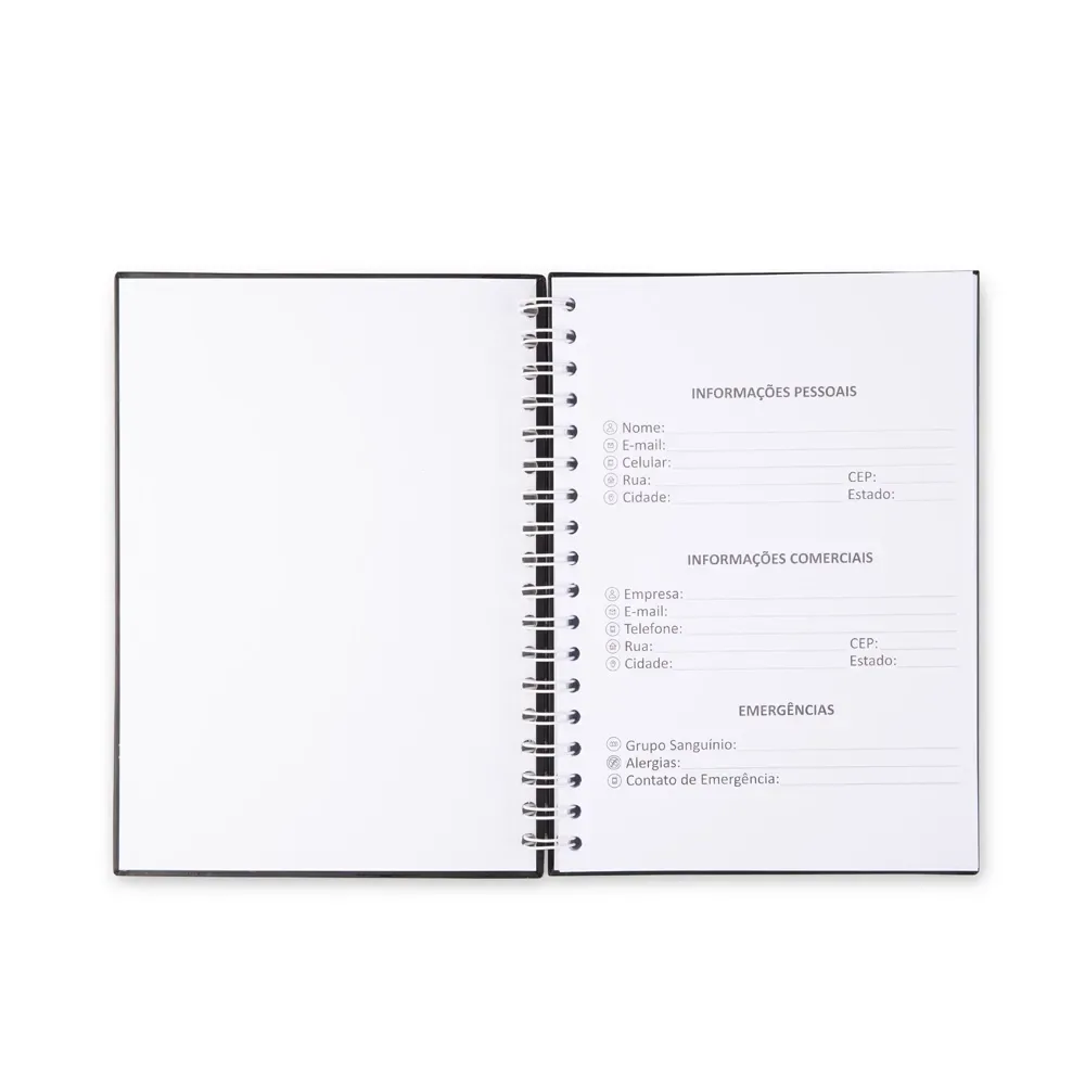 Caderno Capa Fosca Com Pauta