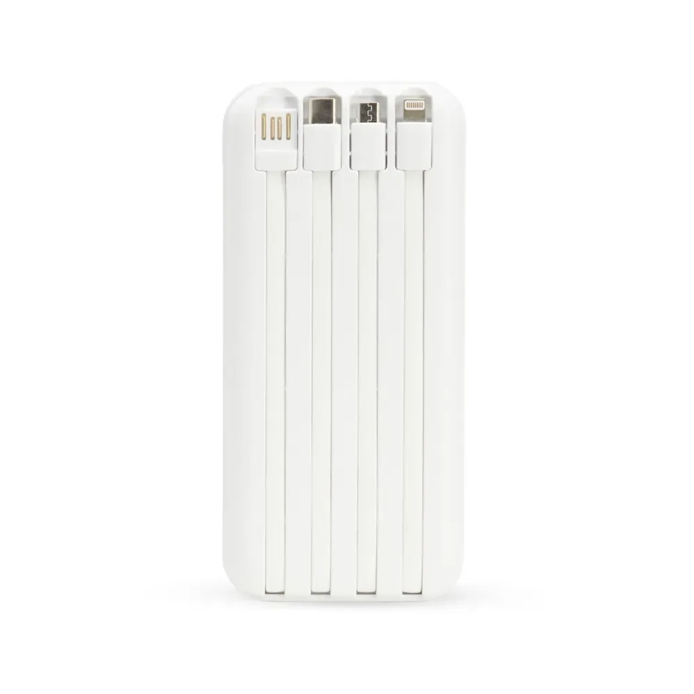 Power Bank 10.000mAh com Carregamento via Indução ou via Cabo