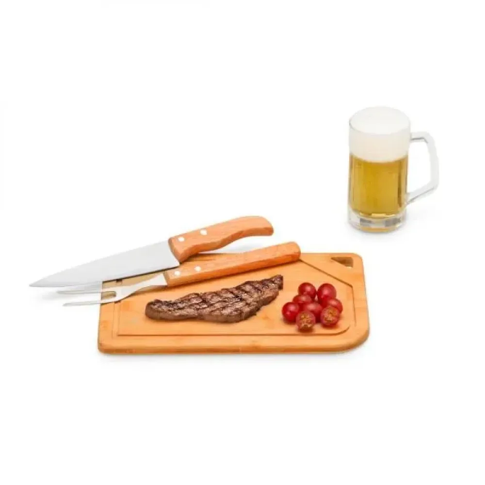 KIT PARA CHURRASCO E CERVEJA - 4 PÇS