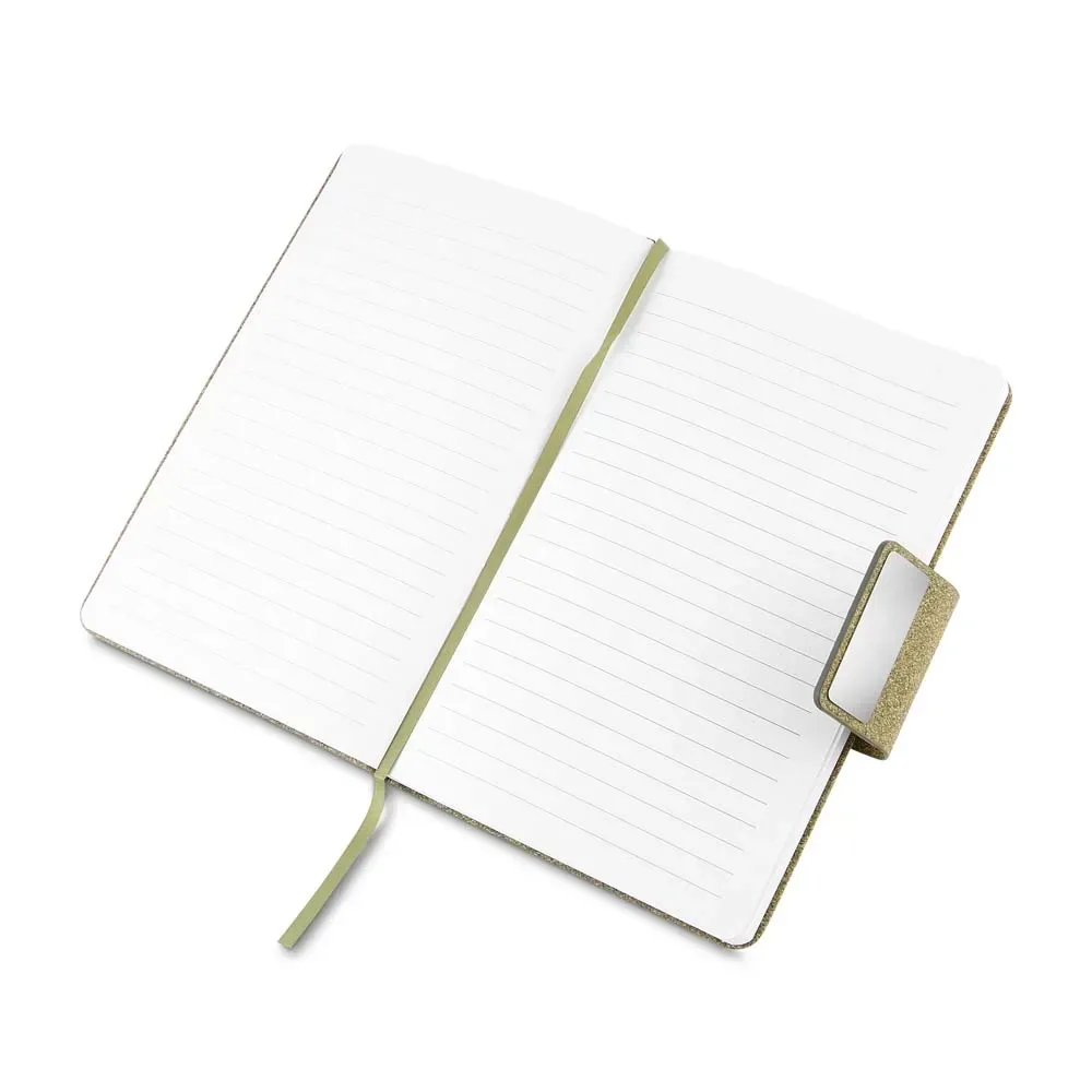 Caderno A5 em PU e fibra de café ou chá