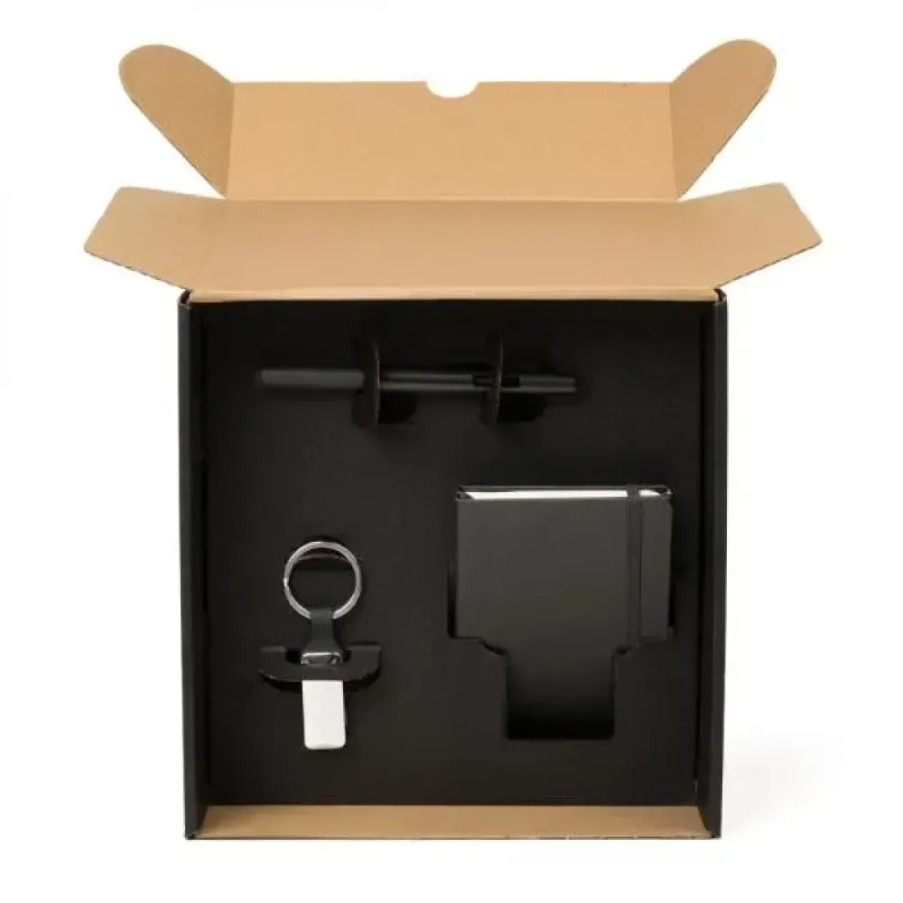 KIT CHAVEIRO, CADERNO E CANETA - 3 PÇS