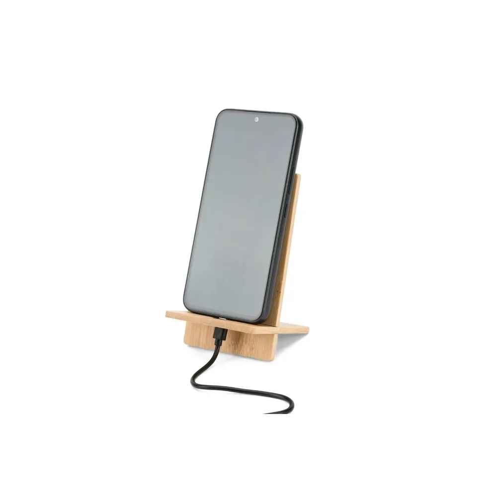 GALEN. Suporte para celular em bambu, desmontável em duas partes