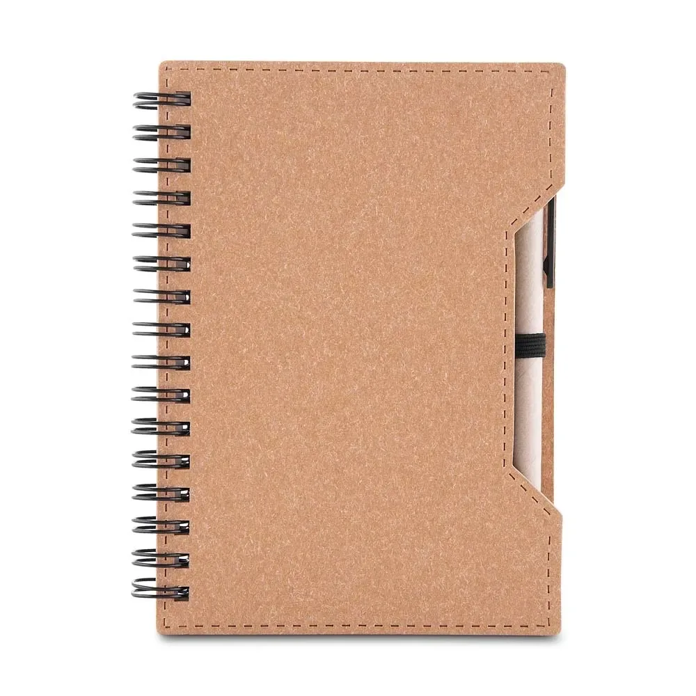 Caderno de Papelão com Caneta