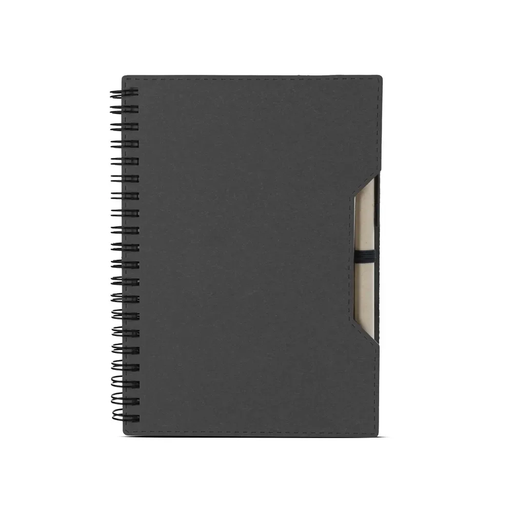 Caderno capa em papelão reciclado com caneta