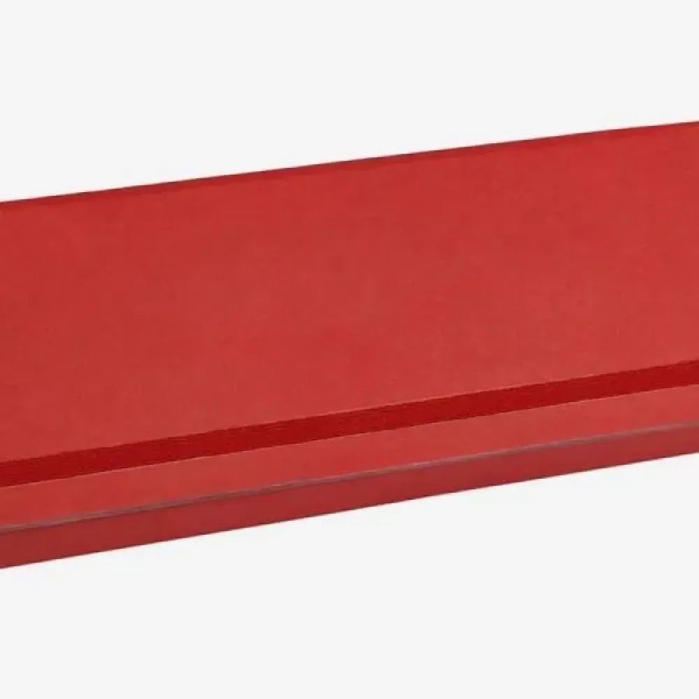 CONJ. DE GARFO E FACA INOX / MADEIRA / BAMBU COM ESTOJO VERMELHO - 3 PÇS