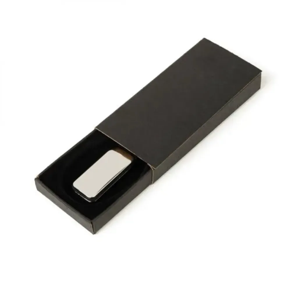 CHAVEIRO EM METAL/PU - PRATA/PRETO