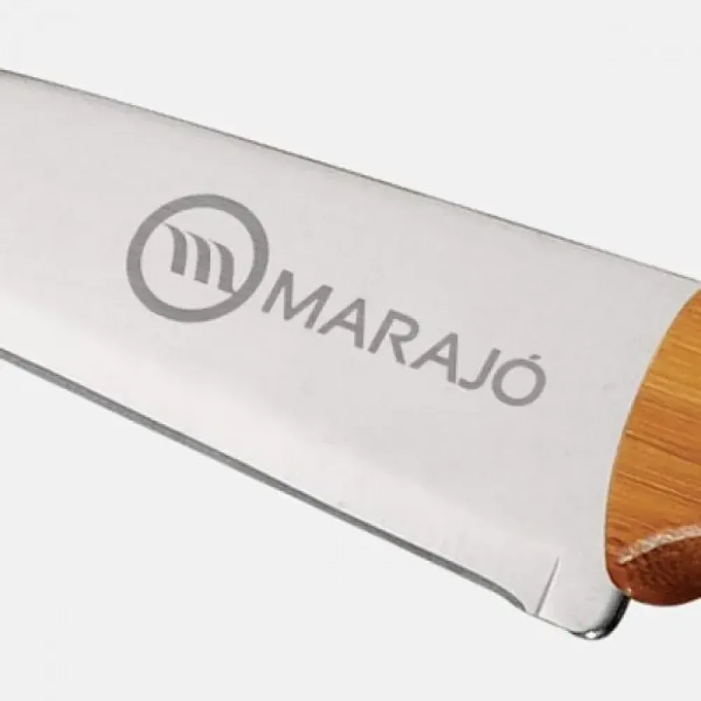 CONJ. DE GARFO E FACA 7   EM BAMBU / MADEIRA / INOX SPECIAL LINE - 2 PÇS