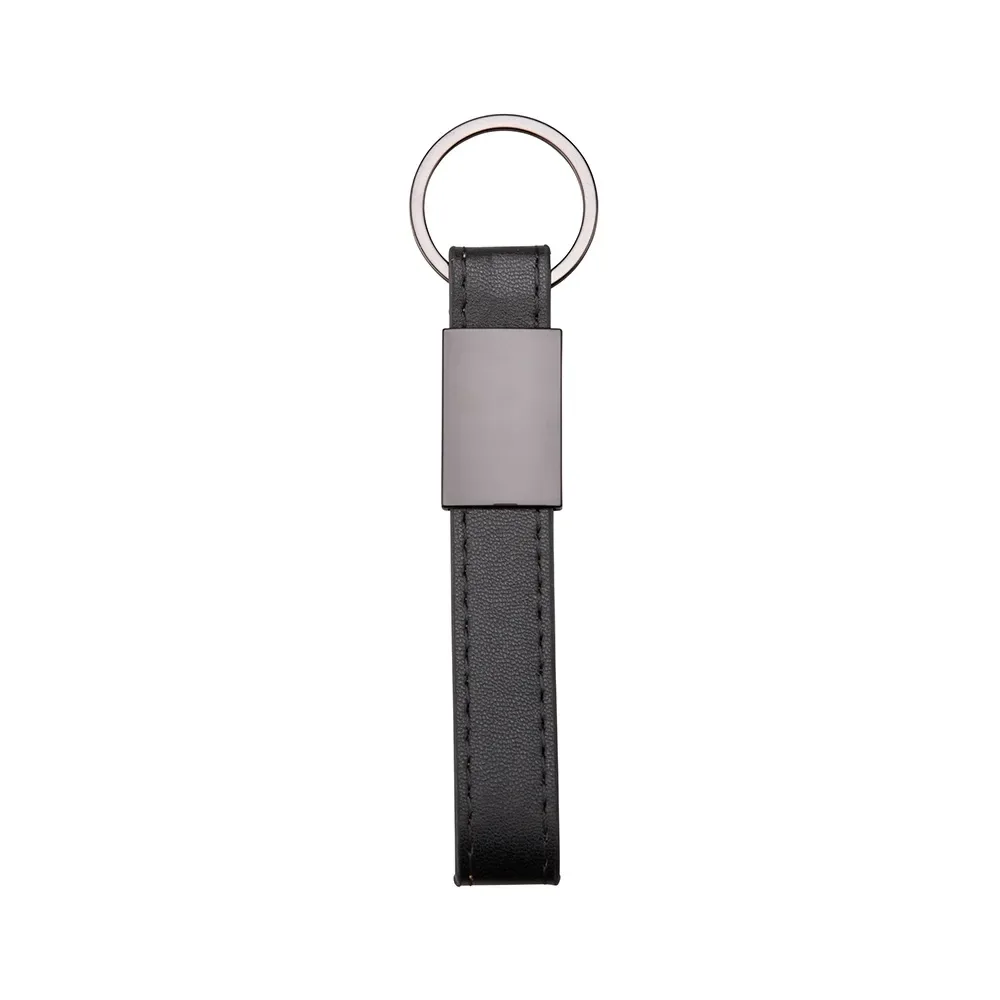 Chaveiro Metal com Couro Sintético