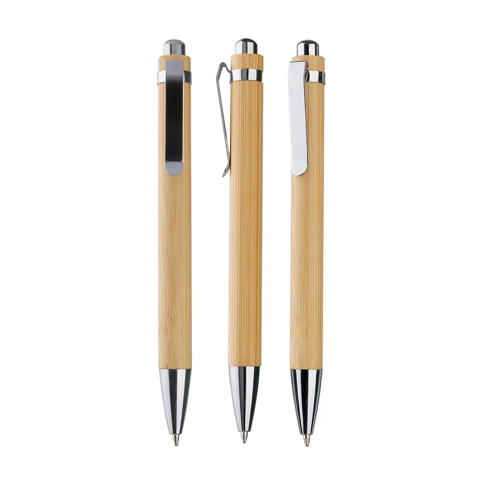 Caderno B6 Capa em Bambu com caneta (18x13cm)