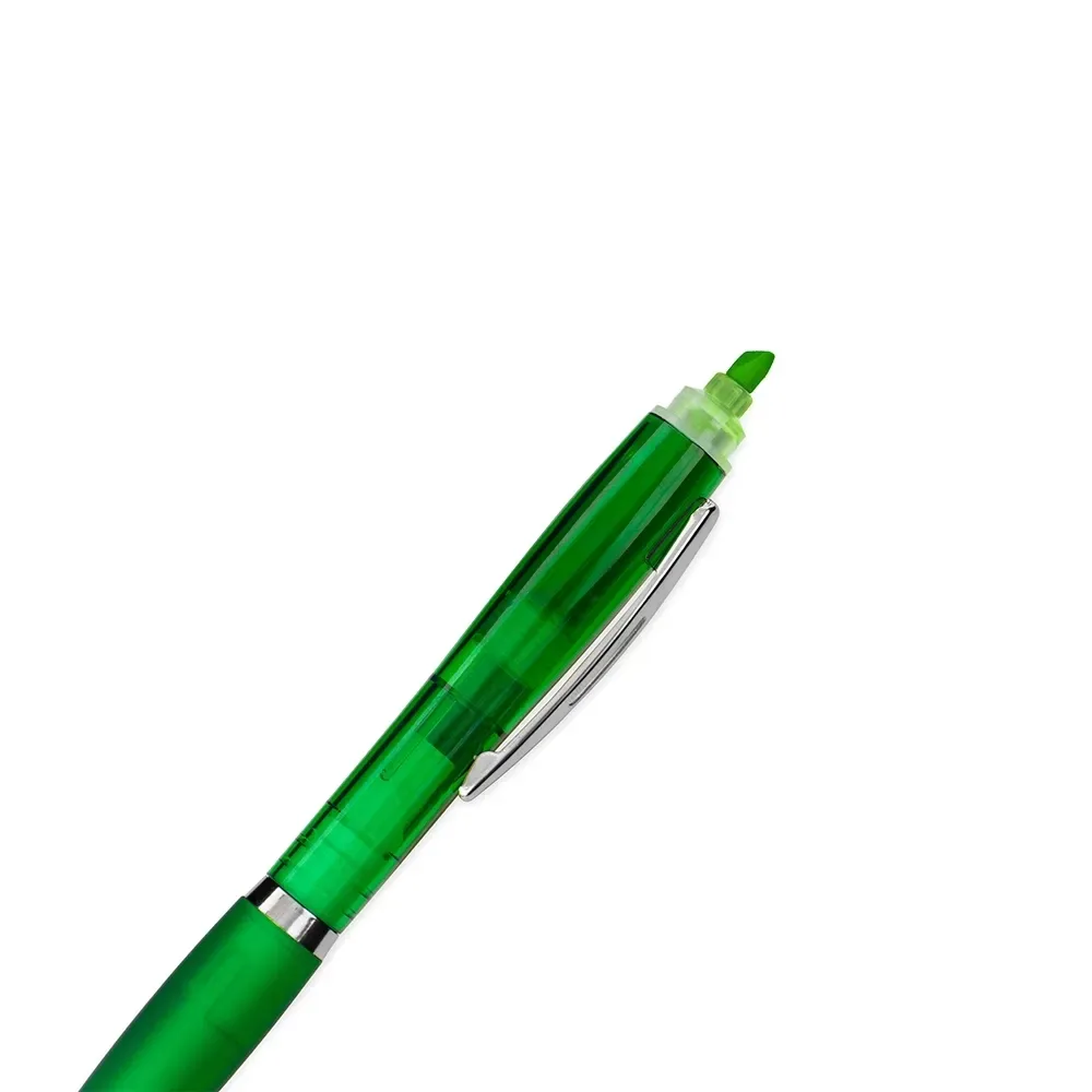 Caneta Plástica com Marca-Texto