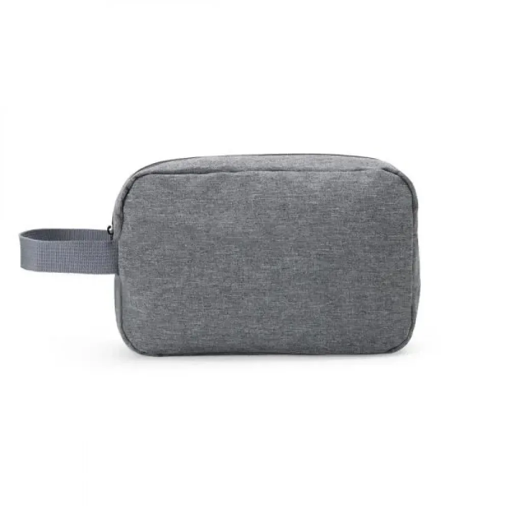 NECESSAIRE EM POLIESTER 300D - MELANGE CINZA