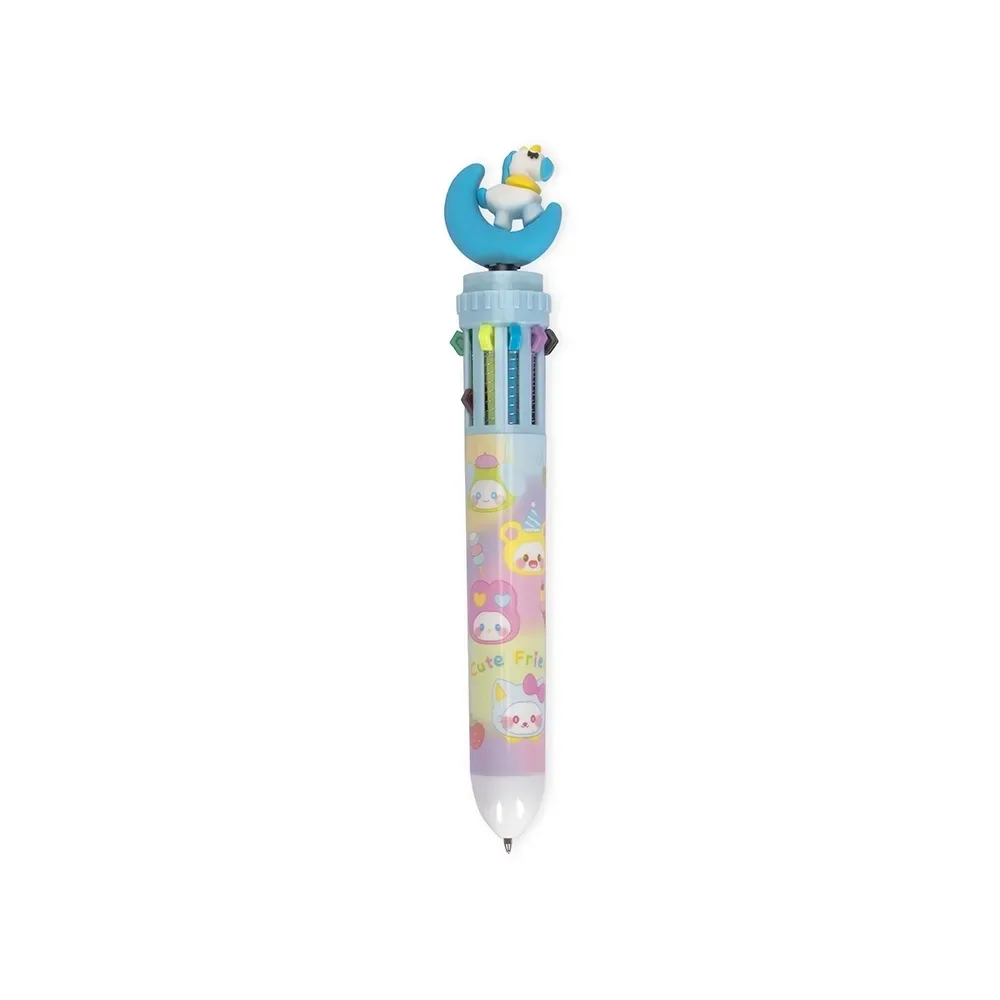 Caneta Plástica Unicórnio Multicolor