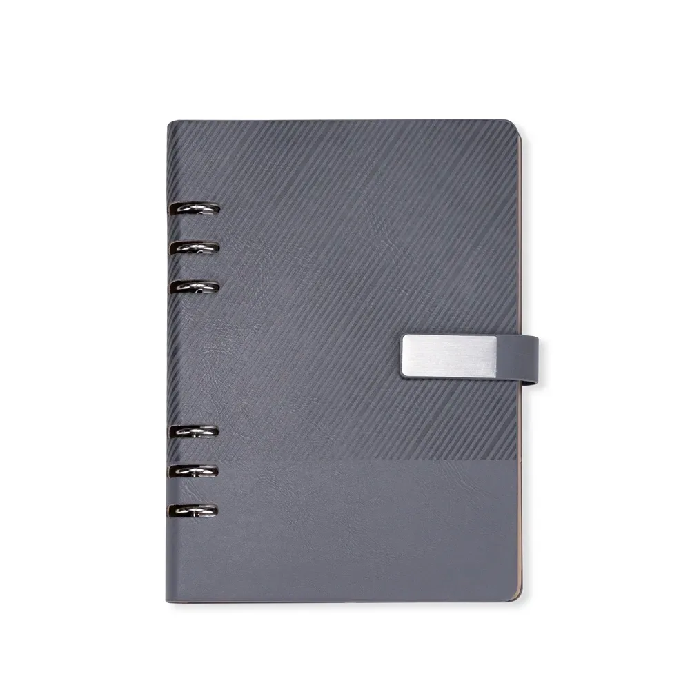 Caderno Fichário Couro Sintético