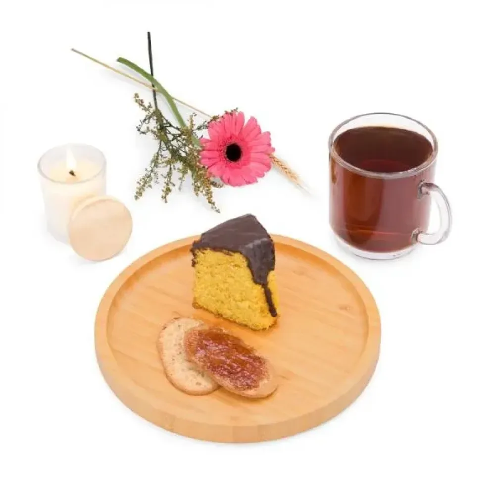 KIT PARA CAFÉ COM VELA AROMATIZADA - 3 PÇS