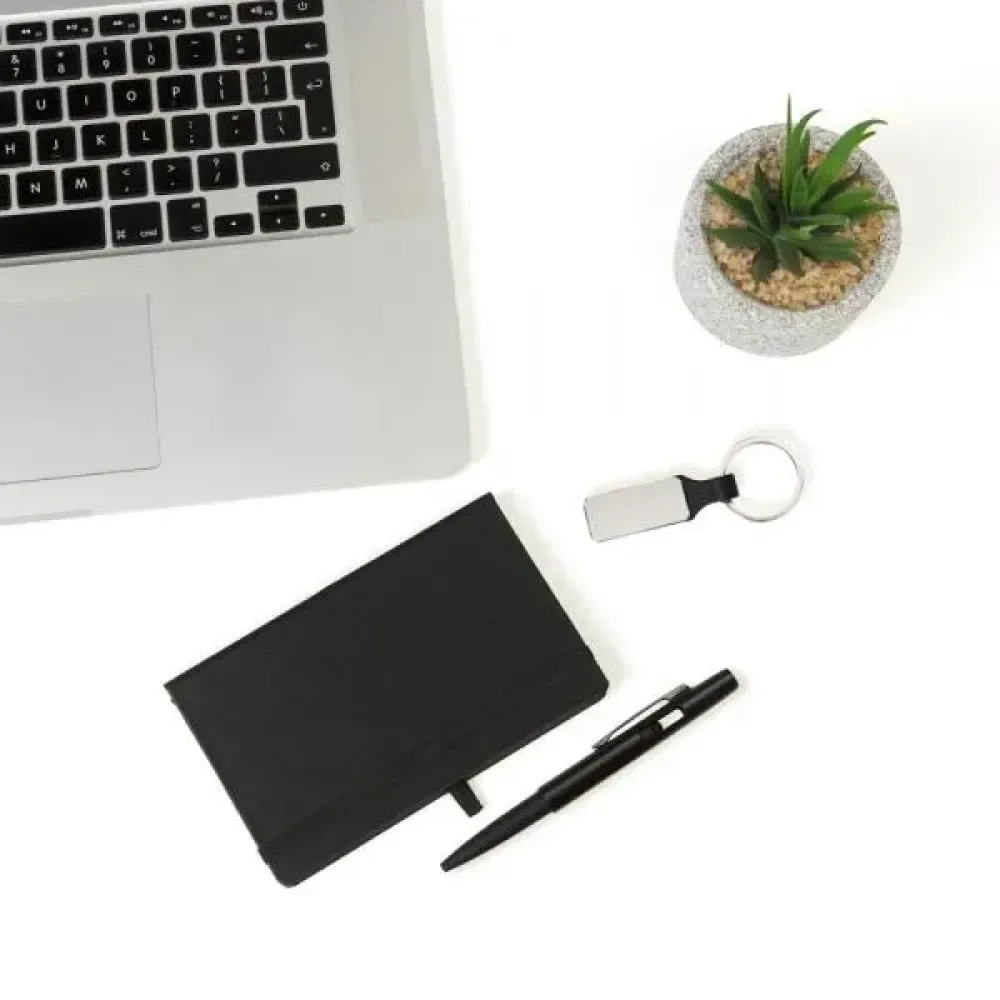 KIT CHAVEIRO, CADERNO E CANETA - 3 PÇS