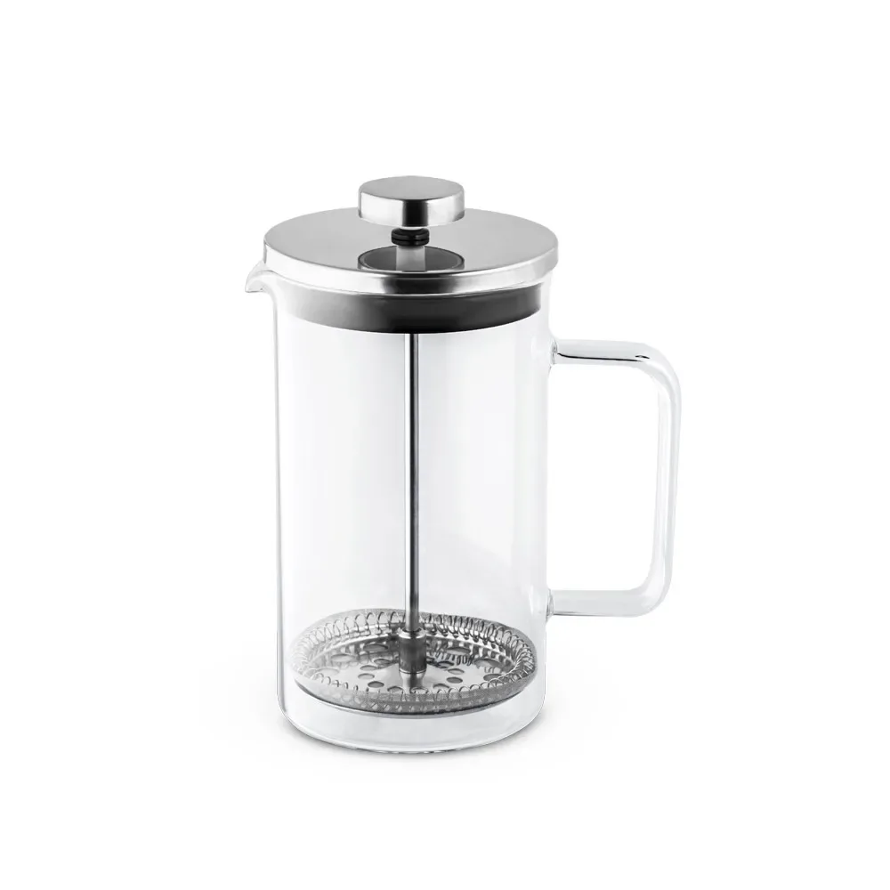 JENSON. Cafeteira em vidro borossilicato com tampa em aço inox 600 mL