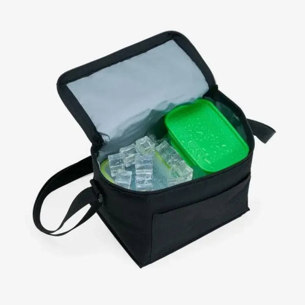 BOLSA TÉRMICA PRETA - 4L - 20X15X16CM - NÃO IMPERMEÁVEL