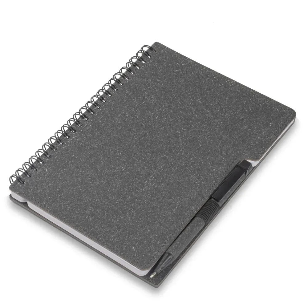 Caderno A5 Capa em Papelão Reciclado c/ Caneta