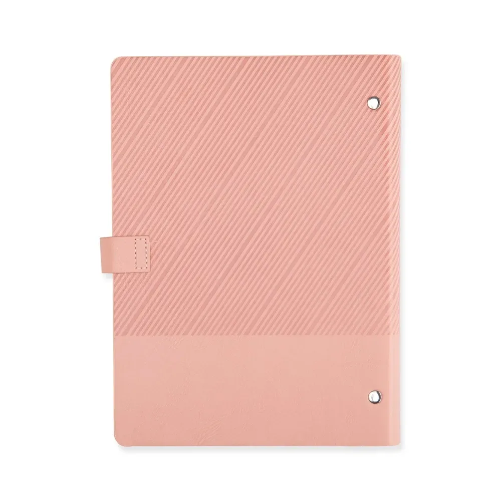 Caderno Fichário Couro Sintético