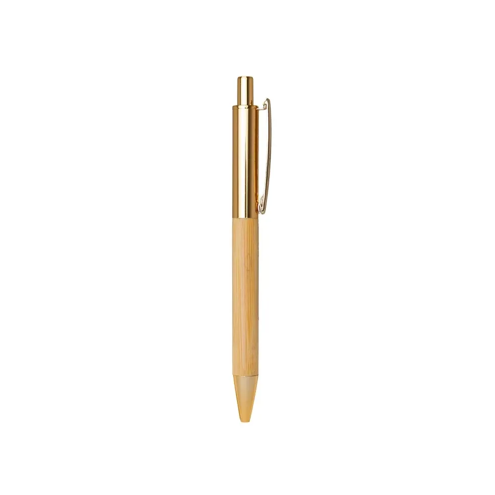 Caneta Metal e Bambu
