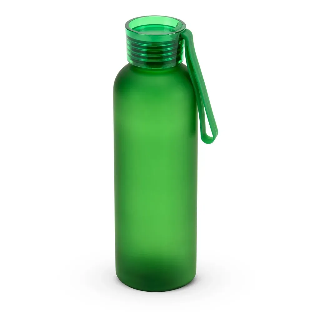 CARGNIN. Squeeze esportiva em PET 100% reciclado, com acabamento fosco 600 mL