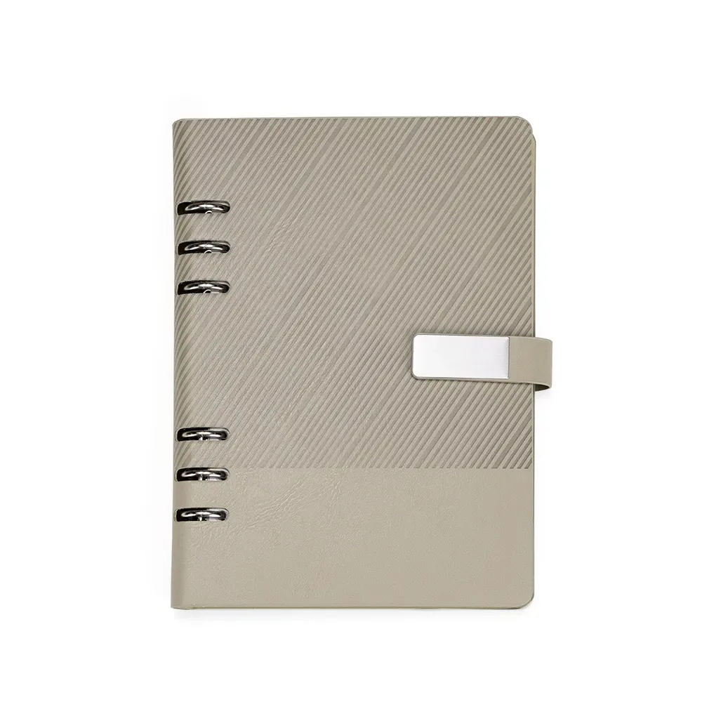 Caderno Fichário Couro Sintético