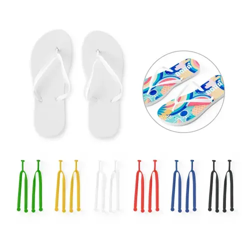 BALI G / GG. Chinelos com sola e m EVA totalmente personalizável em sublimação e tira em PVC