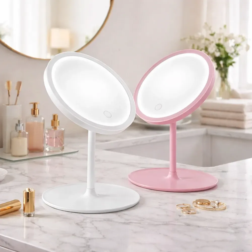 Espelho de Mesa Plástico com LED