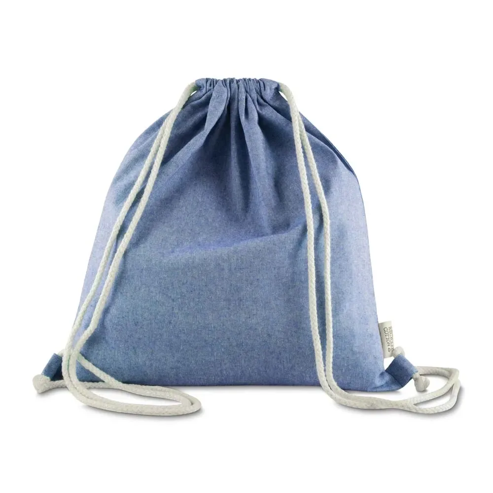 Sacola/Mochila em algodão mescla reciclado 140g/m²