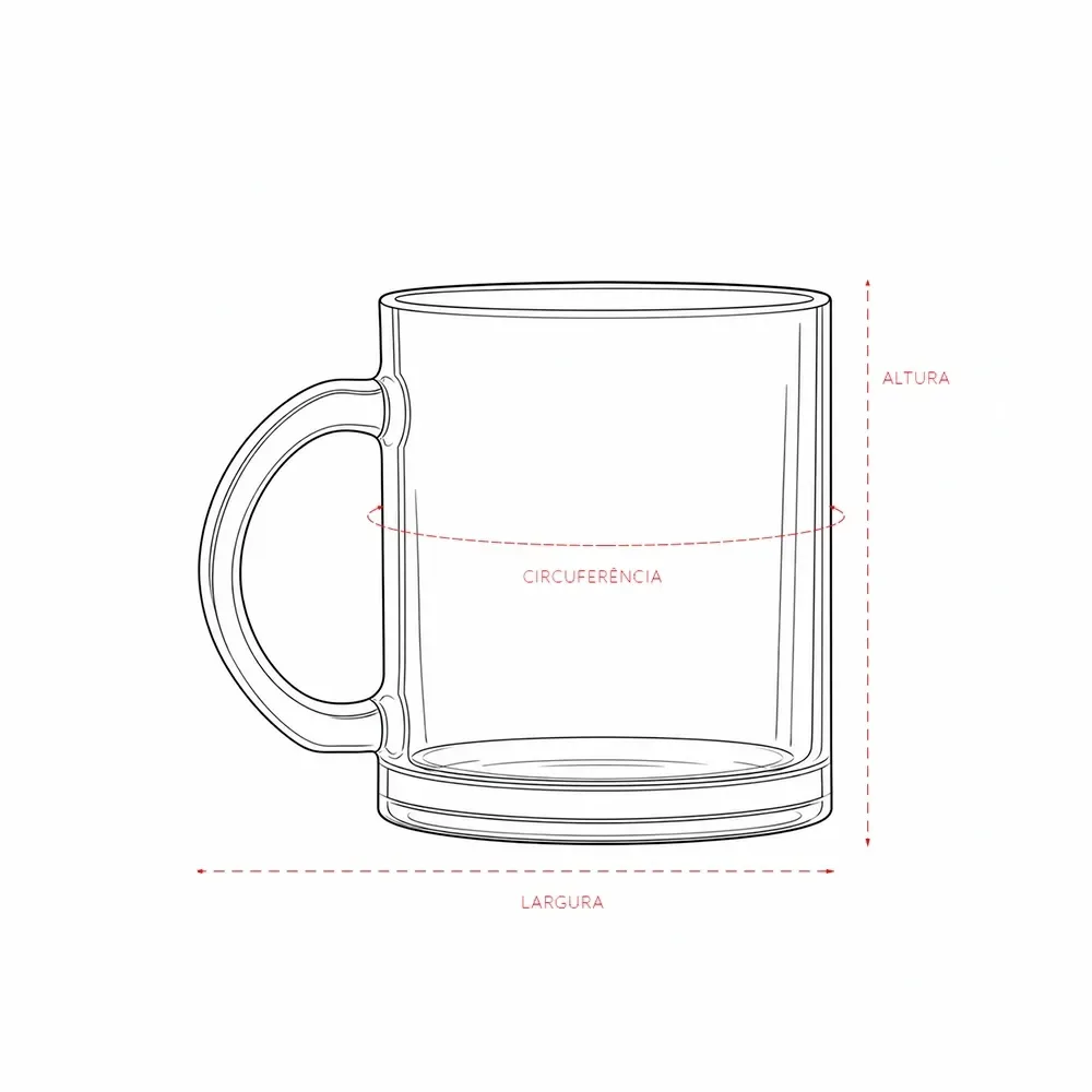 Caneca Vidro 350ml