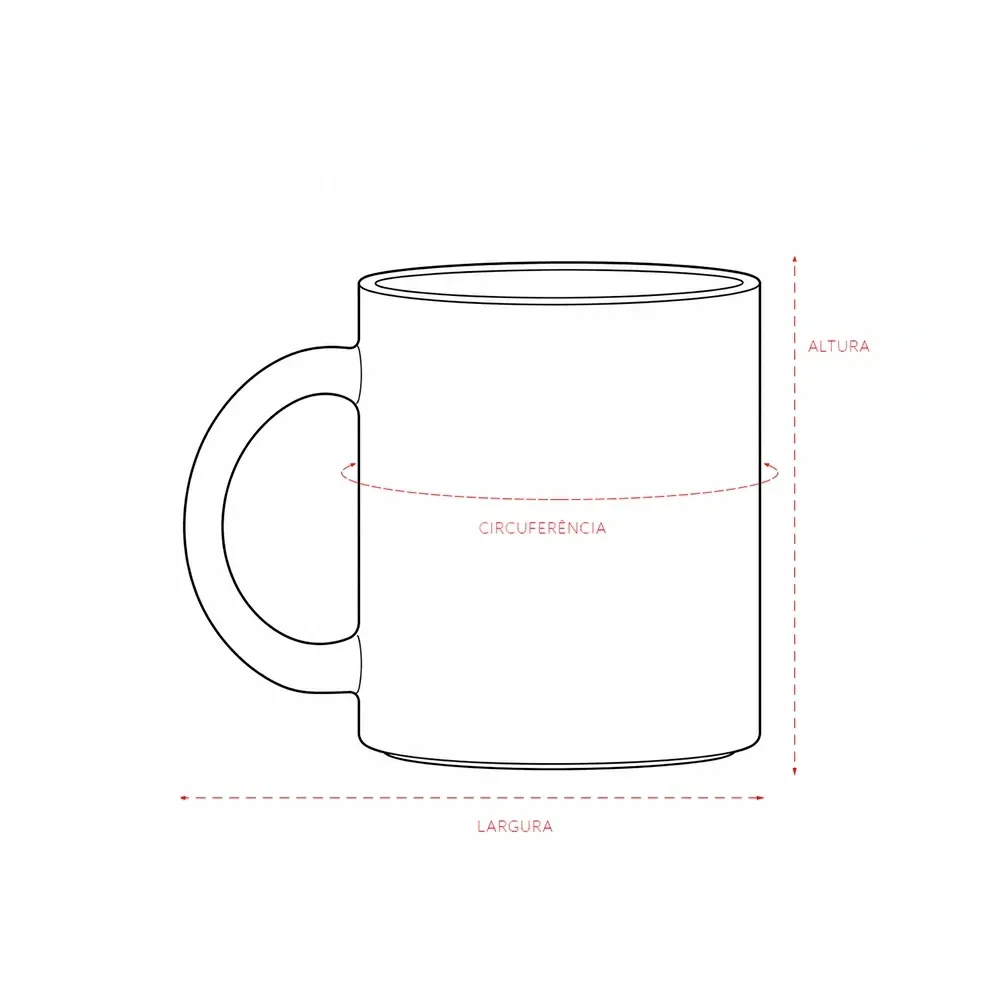Caneca Vidro 350ml