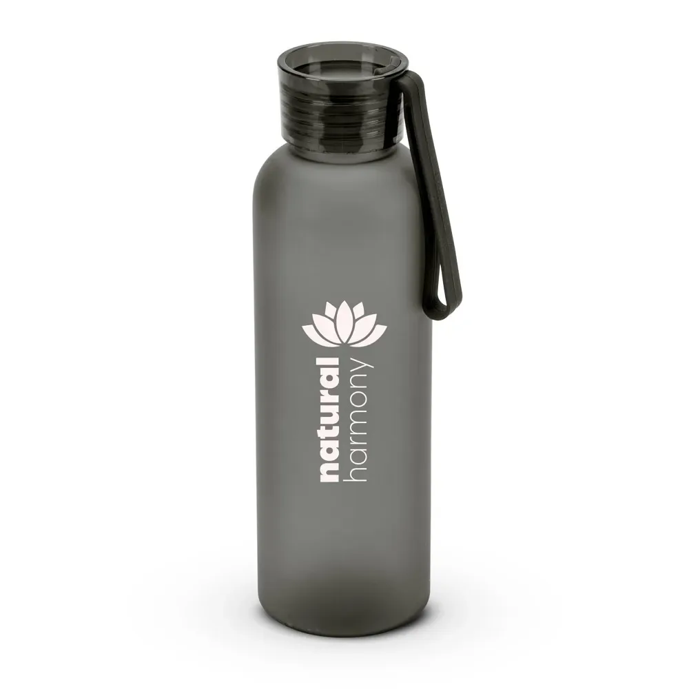 CARGNIN. Squeeze esportiva em PET 100% reciclado, com acabamento fosco 600 mL