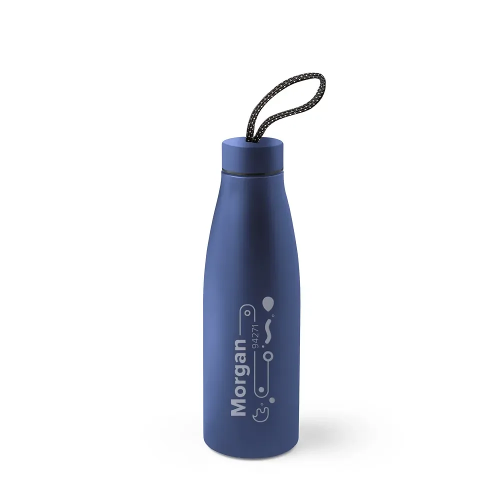 MORGAN. Squeeze em aço inox 90% reciclado, de parede simples 710 mL