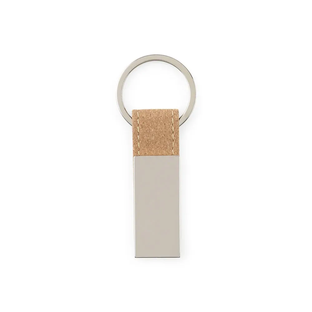 GOSLING. Conjunto composto por um porta-cartões e chaveiro, ambos em metal e cortiça