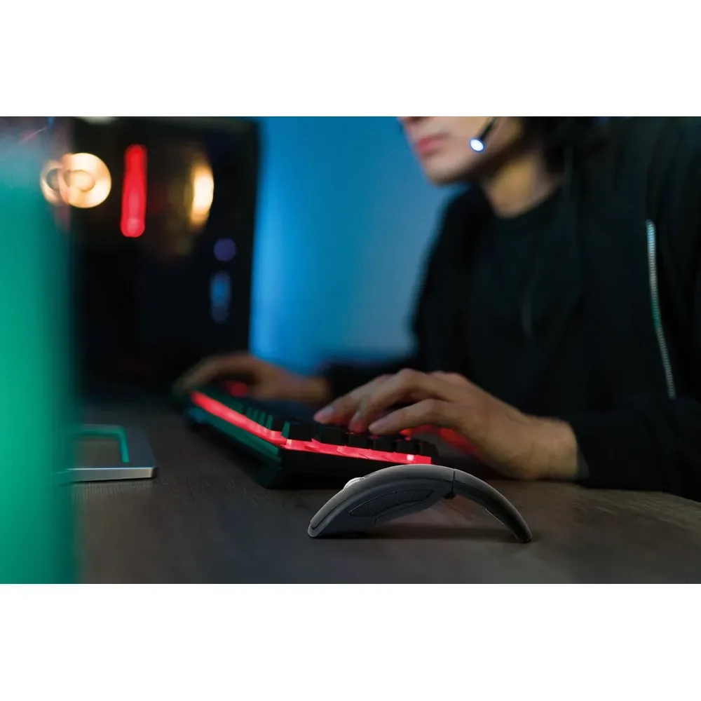 ALENCAR. Mouse wireless dobrável 2 4G. em ABS