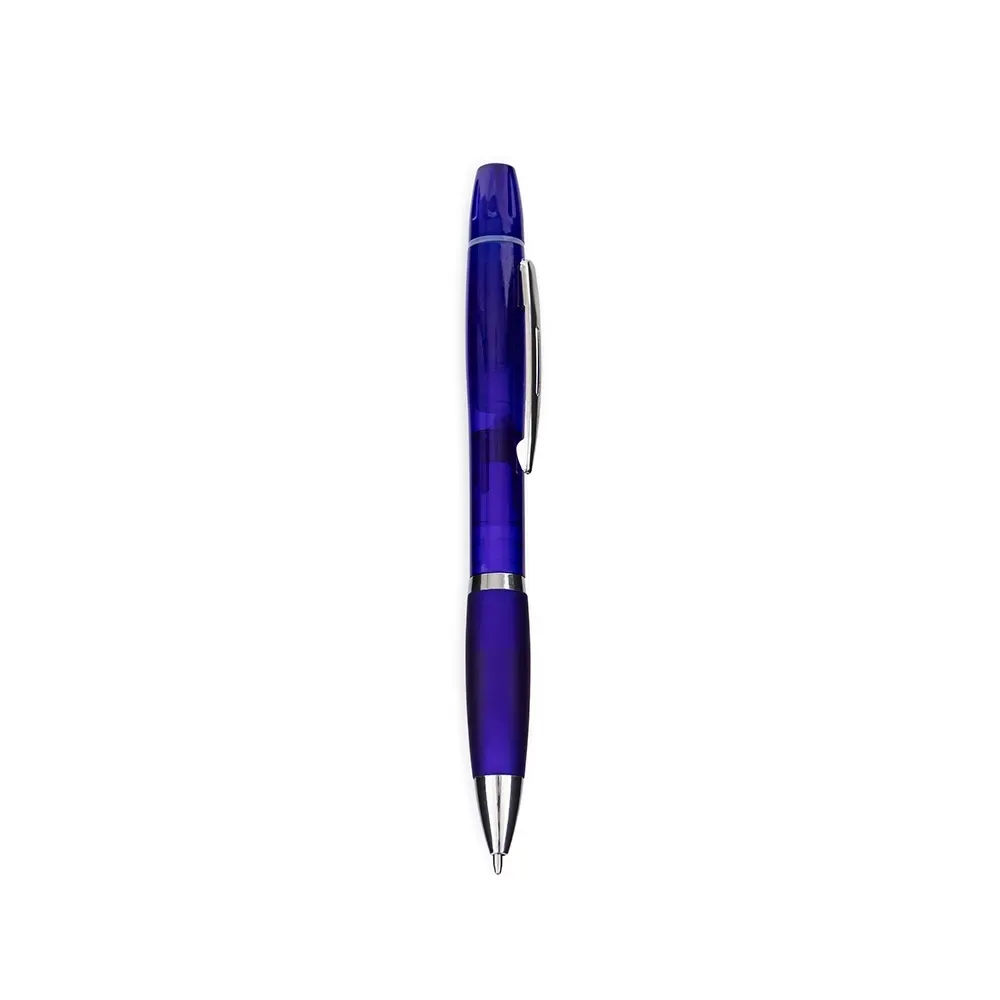 Caneta Plástica com Marca-Texto